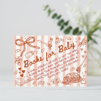 Tarjeta De Recepción Ciao Bambino Rojo - Libros para Bebé