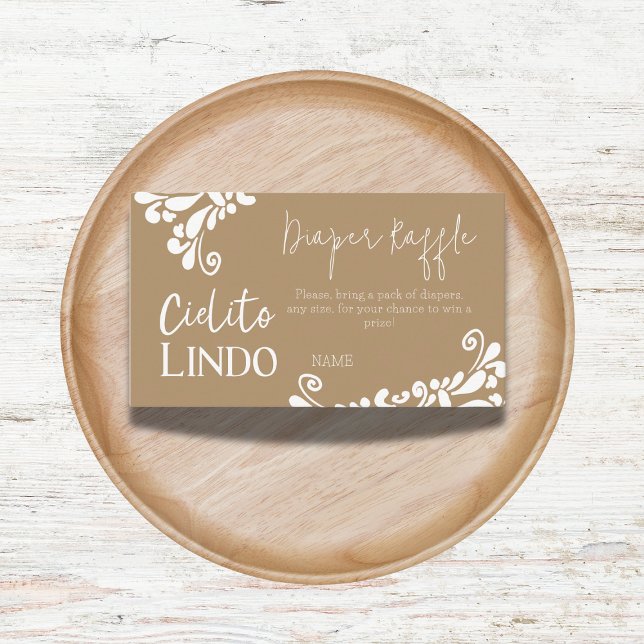 Tarjeta De Recepción Cielito Lindo Fiesta mexicana Baby Shower Diaper (Subido por el creador)