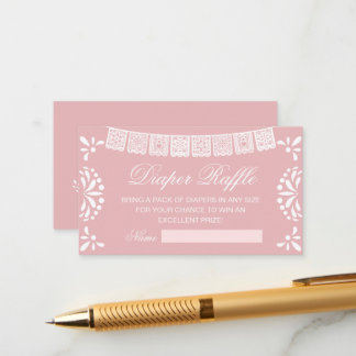 Tarjeta De Recepción Cielito Lindo Mexican Baby Shower Diaper Raffle