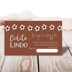 Tarjeta De Recepción Cielito Lindo Talavera Diaper mexicano de Baby Sho
