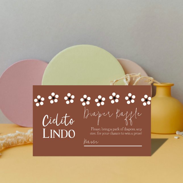 Tarjeta De Recepción Cielito Lindo Talavera Diaper mexicano de Baby Sho (Subido por el creador)
