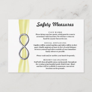 Tarjeta De Recepción Cinta Amarilla Medidas de Seguridad Infinitas de P