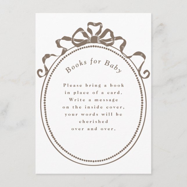 Tarjeta De Recepción Cinta antigua dobla cuadros victorianos para bebé (Anverso)