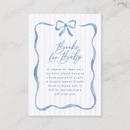 Tarjeta De Recepción Cinta azul ondulada de cinta azul para bebés