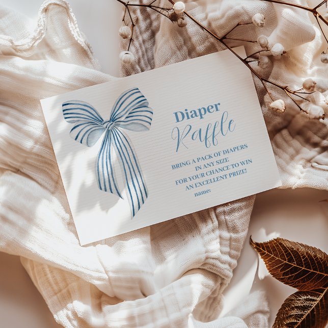 Tarjeta De Recepción Cinta de cerda azul cúrcuma niño Diaper Raffle (Subido por el creador)