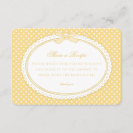 Tarjeta De Recepción Cinta de Cuadrillé Amarillo Coqueta Comparte una R
