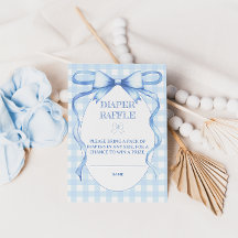 Cinta de lazo para rifa de pañales azul acuarela