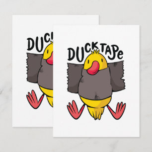 Tarjeta De Recepción Cinta de Pato Divertida