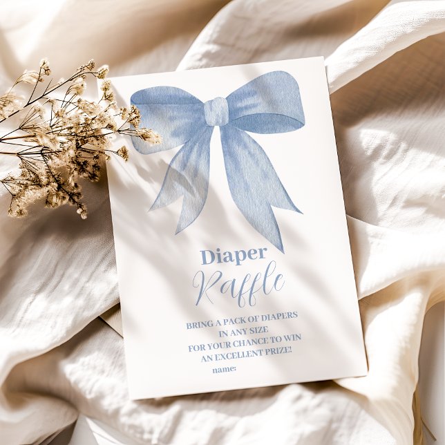 Tarjeta De Recepción Cinta de vaca azul cúrcuma bebé niño Raffle Diappe (Subido por el creador)