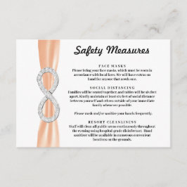 Tarjeta De Recepción Cinta Naranja Medidas de Seguridad Infinitas para 