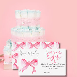 Tarjeta De Recepción Cinta rosada de cerdas para bebé niña Baby Shower 