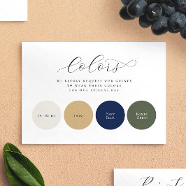 Tarjeta De Recepción Círculos Elegantes Minimalistas 4 Colores Boda