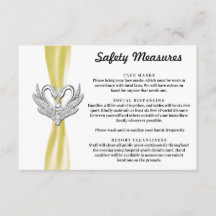 Cisnes de Plata del Listón Amarillo Medidas de Seg