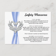 Cisnes Plateados de la Cinta Azul Medidas de Segur