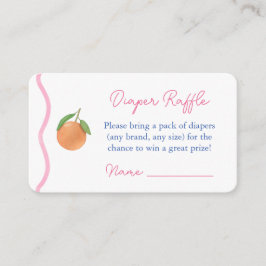 Tarjeta De Recepción Cítricos Baby Shower Diaper Raffle