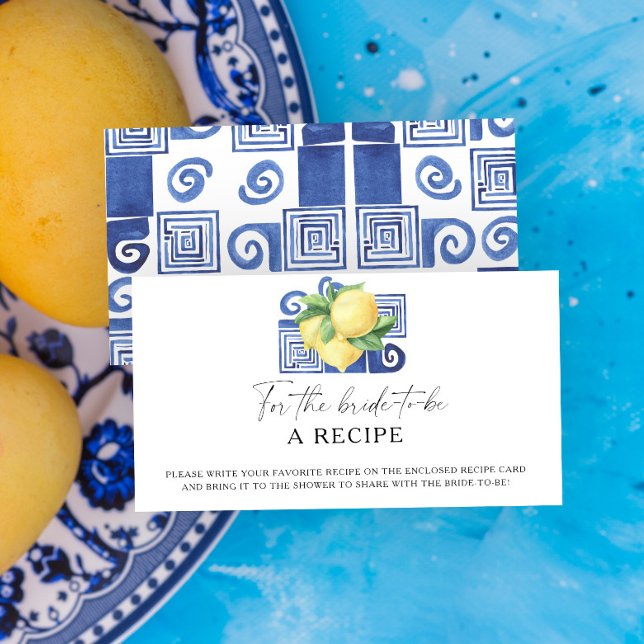 Tarjeta De Recepción Cítricos limón - Receta para que la novia sea (Subido por el creador)