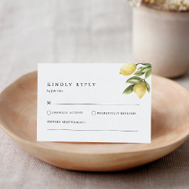 Tarjeta De Recepción CITRON Limón Cítrico RSVP