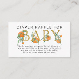 Tarjeta De Recepción Citrus A Cutie Watercolor Diaper Raffle Enc