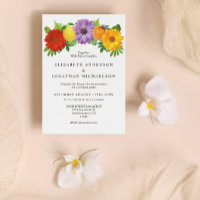 Citrus Floral Garden Wedding Cocktail Fiesta