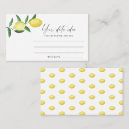 Tarjeta De Recepción Citrus Limón - Ideas para una noche de cita \ Tarr