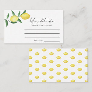 Tarjeta De Recepción Citrus Limón - Ideas para una noche de cita \ Tarr