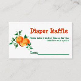 Tarjeta De Recepción Citrus Little Cutie Baby Shower Game Diaper Raffle