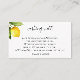 Tarjeta De Recepción Citrus Orchard Boda Desear Bien