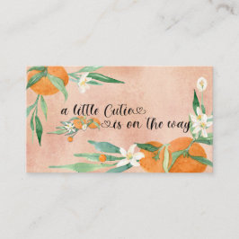 Tarjeta De Recepción Citrus Un Pequeño Cutie Naranja De Agua Ducha E