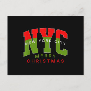 Tarjeta De Recepción Ciudad de Nueva York Nueva York Feliz Navidad Rega