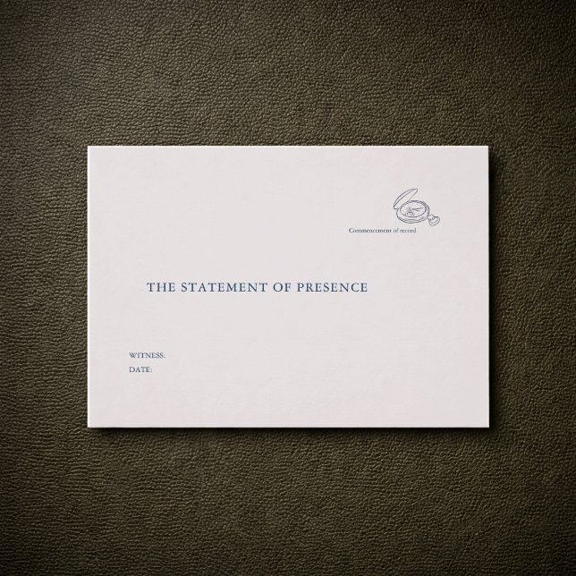 Tarjeta De Recepción Civil Ceremony Courthouse Wedding Witness (Civil Ceremony Witness Card)