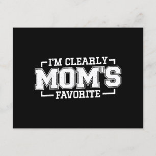Tarjeta De Recepción Claramente soy el niño favorito y favorito de mamá