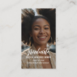 Tarjeta De Recepción Clase de graduación en blanco y negro del código 2