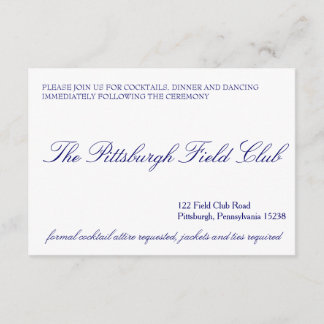 Tarjeta de recepción clásica