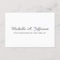 Clásica Escritura a mano Creativa a la moda Blanco