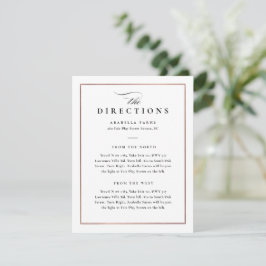 Tarjeta De Recepción Clásicas direcciones Bodas en blanco y negro