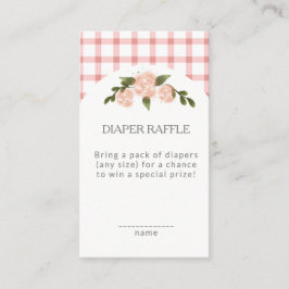 Tarjeta De Recepción Clásico Baby Shower de Mantita de Cuadros Rosados