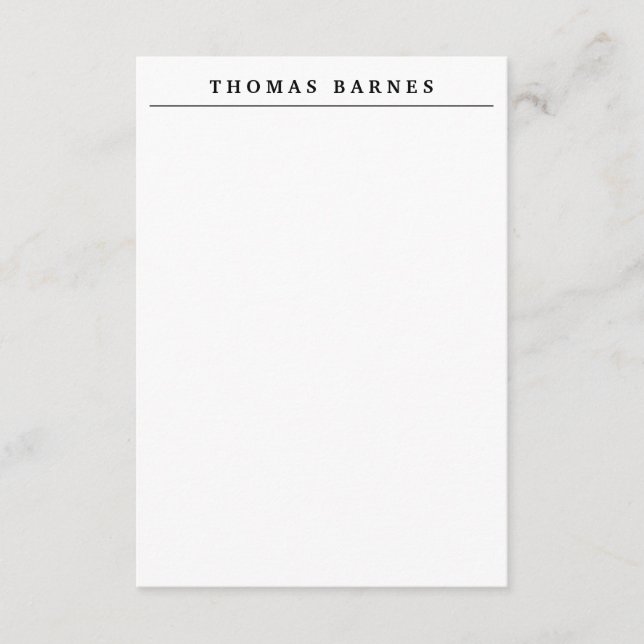 Tarjeta De Recepción Clásico Blanco Minimalista Plata elegante (Anverso)