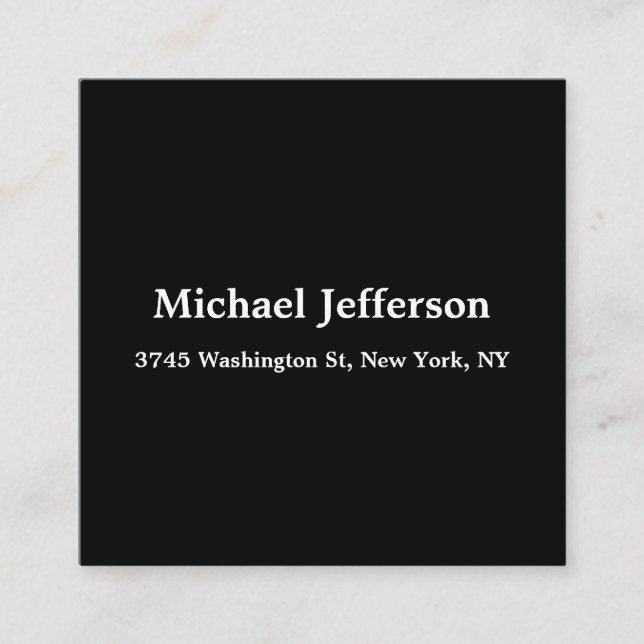 Tarjeta De Recepción Clásico Creativo de moda Negro y Blanco (Anverso)