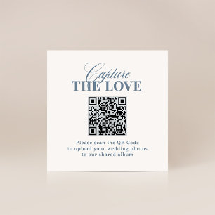 Tarjeta De Recepción Clásico de Lujo   Código QR para Capturar el Amor 
