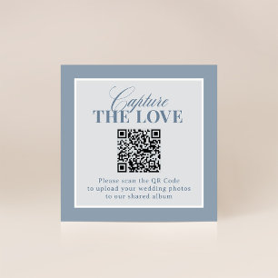 Tarjeta De Recepción Clásico de Lujo   Código QR para Capturar el Amor 