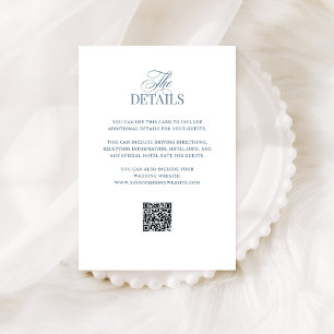 Tarjeta De Recepción Clásico de Lujo Detalles de Invitados de Boda co