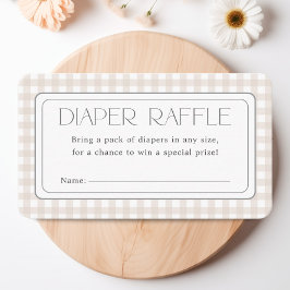 Tarjeta De Recepción Clásico género neutro Baby Shower Diaper Raffle