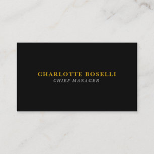 Tarjeta De Recepción Clásico Minimalista Profesional Color Negro Oro