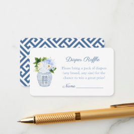 Tarjeta De Recepción Clásico Primavera Floral Ginger Jar Diaper Raffle