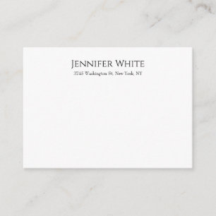Tarjeta De Recepción Clásico Simple Elegante Negro y Blanco Minimalista