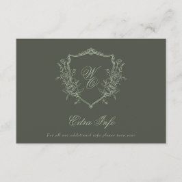 Tarjeta De Recepción Clásicos detalles de la guirnalda del salvia de ol