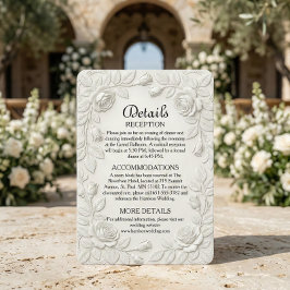 Tarjeta De Recepción Classic Baroque Ornate Scrollwork Ivory