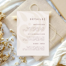 Tarjeta De Recepción Classic Chic Cream Burgundy Damask Wedding Details