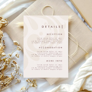 Tarjeta De Recepción Classic Chic Cream Burgundy Damask Wedding Details