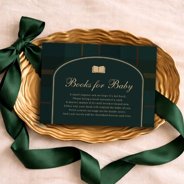 Tarjeta De Recepción Classic Equestrian Polo Plaid Books for Baby Boy (Subido por el creador)